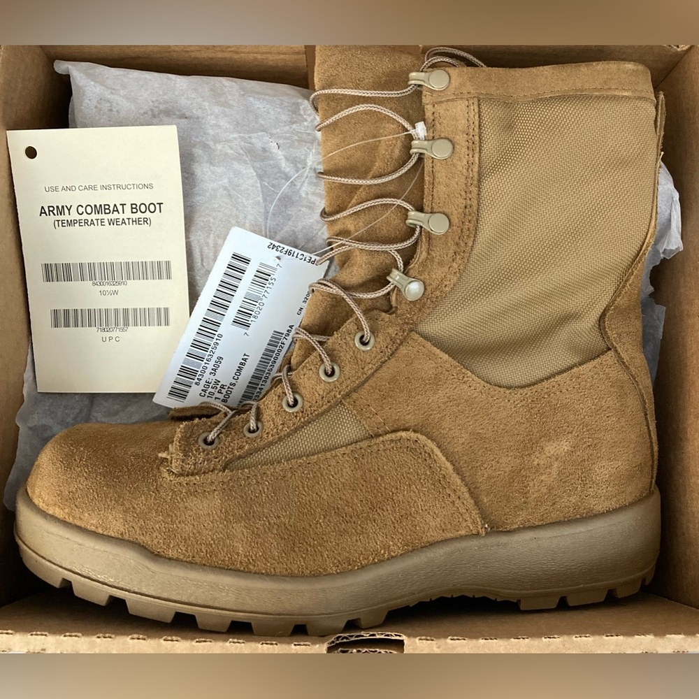 McRae Footwear Army Temperate Weather Combat Boots - Coyote - Mens Size 10.5W